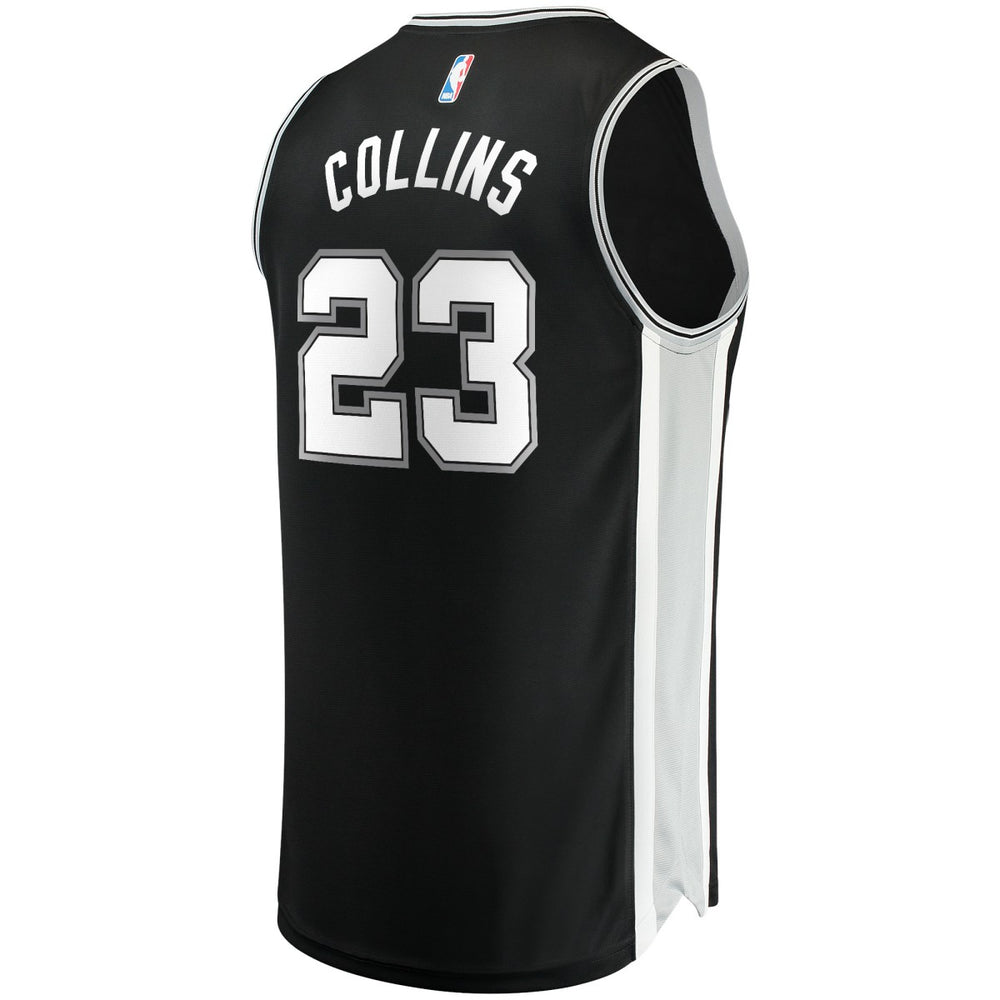 Zach Collins San Antonio Spurs Fast Break Replica Jersey Icon Edition Black - NBA