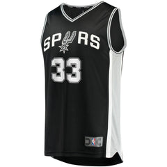 Tre Jones San Antonio Spurs Fast Break Replica Jersey Icon Edition Black - NBA