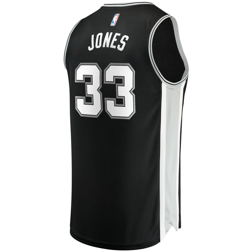 Tre Jones San Antonio Spurs Fast Break Replica Jersey Icon Edition Black - NBA