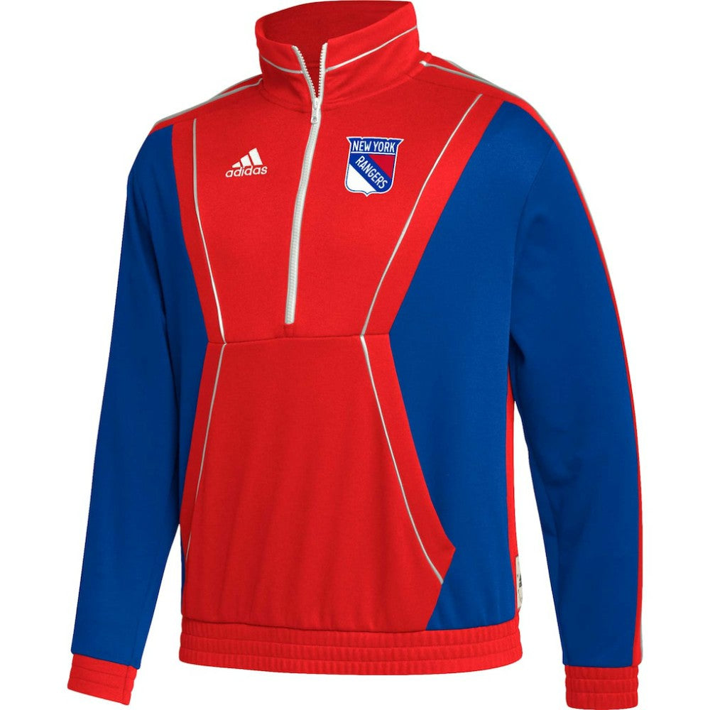 New York Rangers adidas Team Classics Half-Zip Jacket - Red - NHL