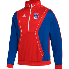 New York Rangers adidas Team Classics Half-Zip Jacket - Red - NHL