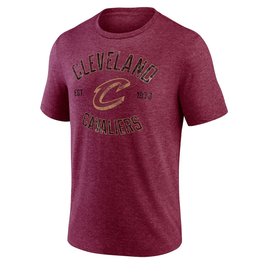 Cleveland Cavaliers Heritage Tri-Blend T-Shirt Wine - NBA