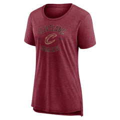 Cleveland Cavaliers Women's Heritage Tri-Blend T-Shirt Heather Wine - NBA