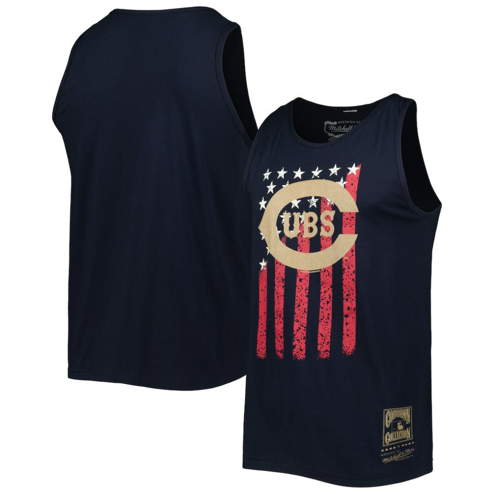 Chicago Cubs Mitchell & Ness Cooperstown Collection Stars and Stripes Tank Top - MLB
