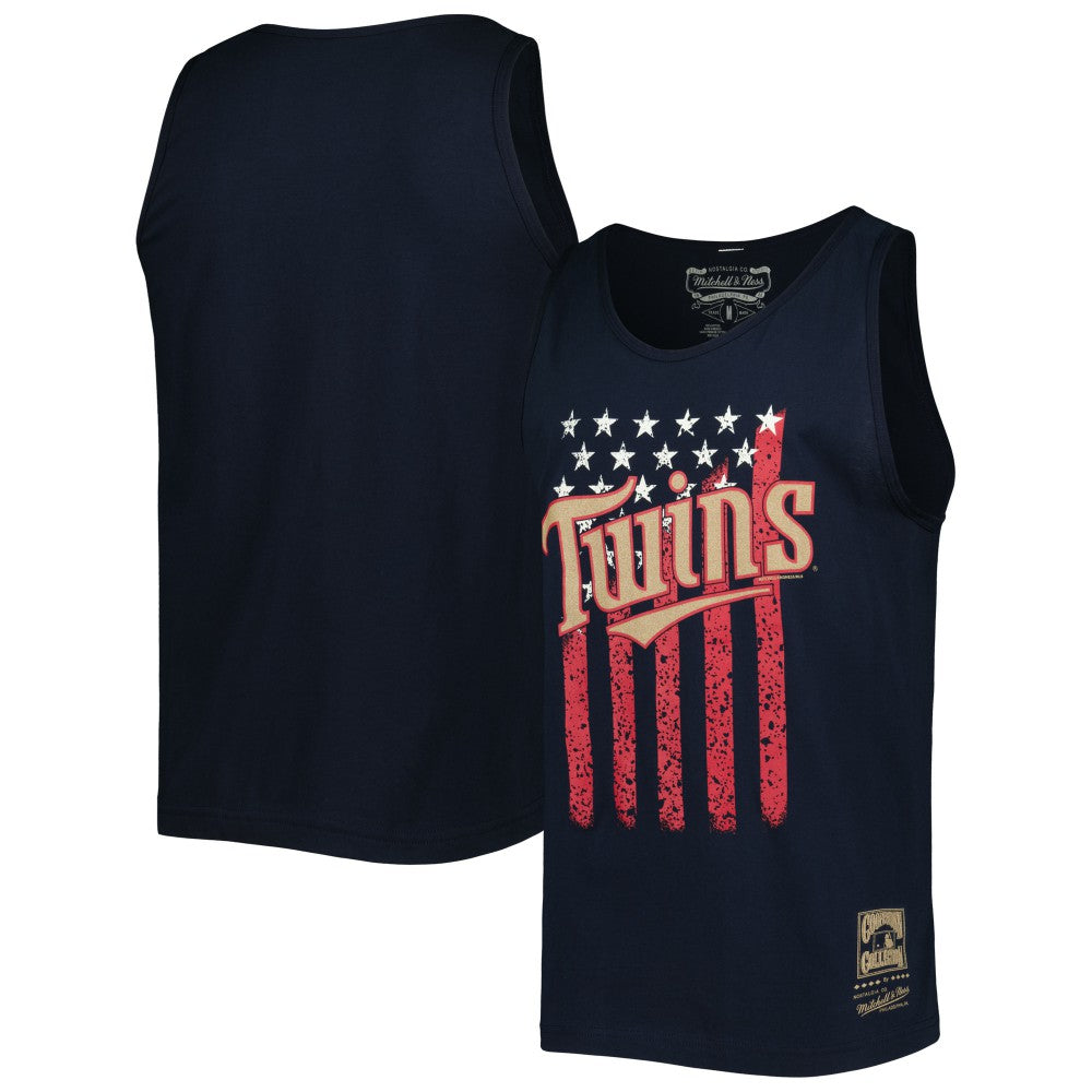 Minnesota Twins Mitchell & Ness Cooperstown Collection Stars and Stripes Tank Top - MLB