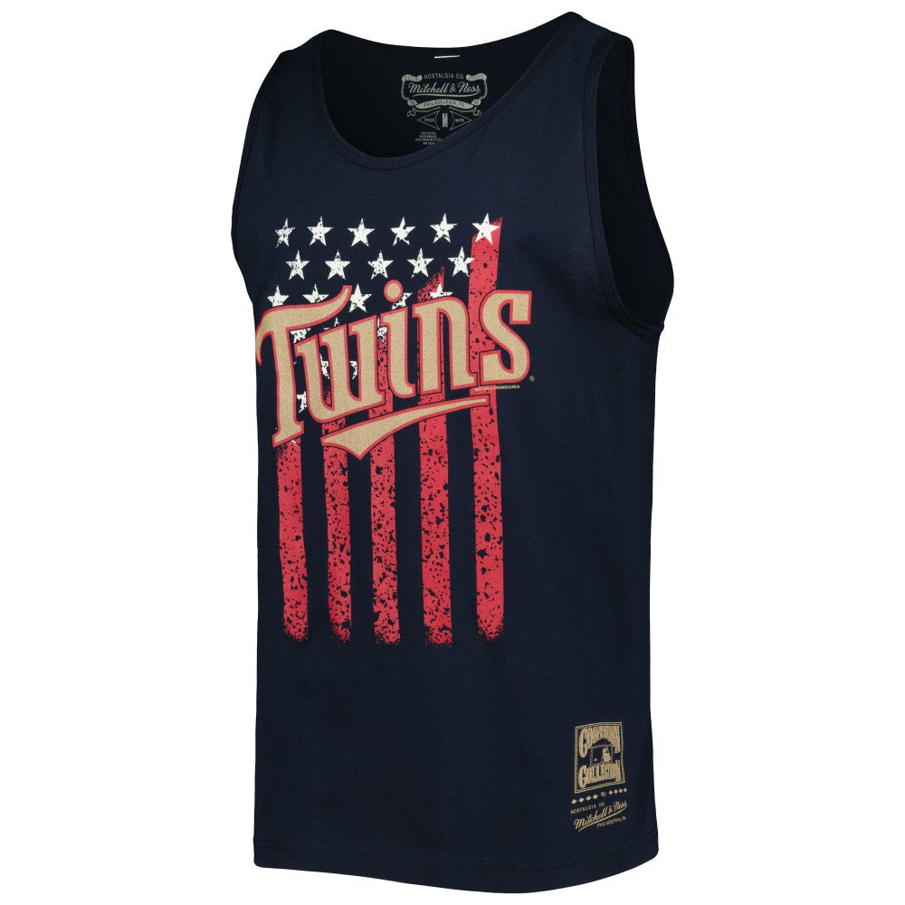 Minnesota Twins Mitchell & Ness Cooperstown Collection Stars and Stripes Tank Top - MLB