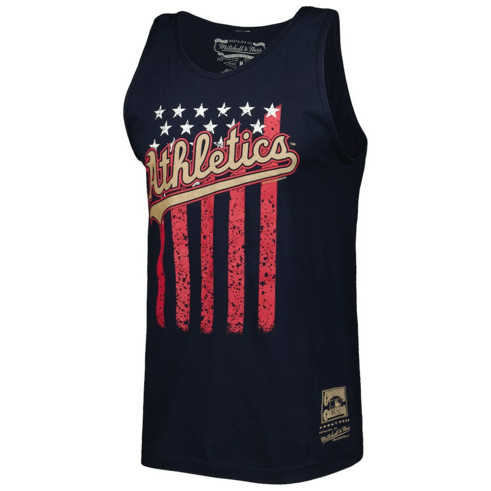 Athletics Mitchell & Ness Cooperstown Collection Stars and Stripes Tank Top - MLB