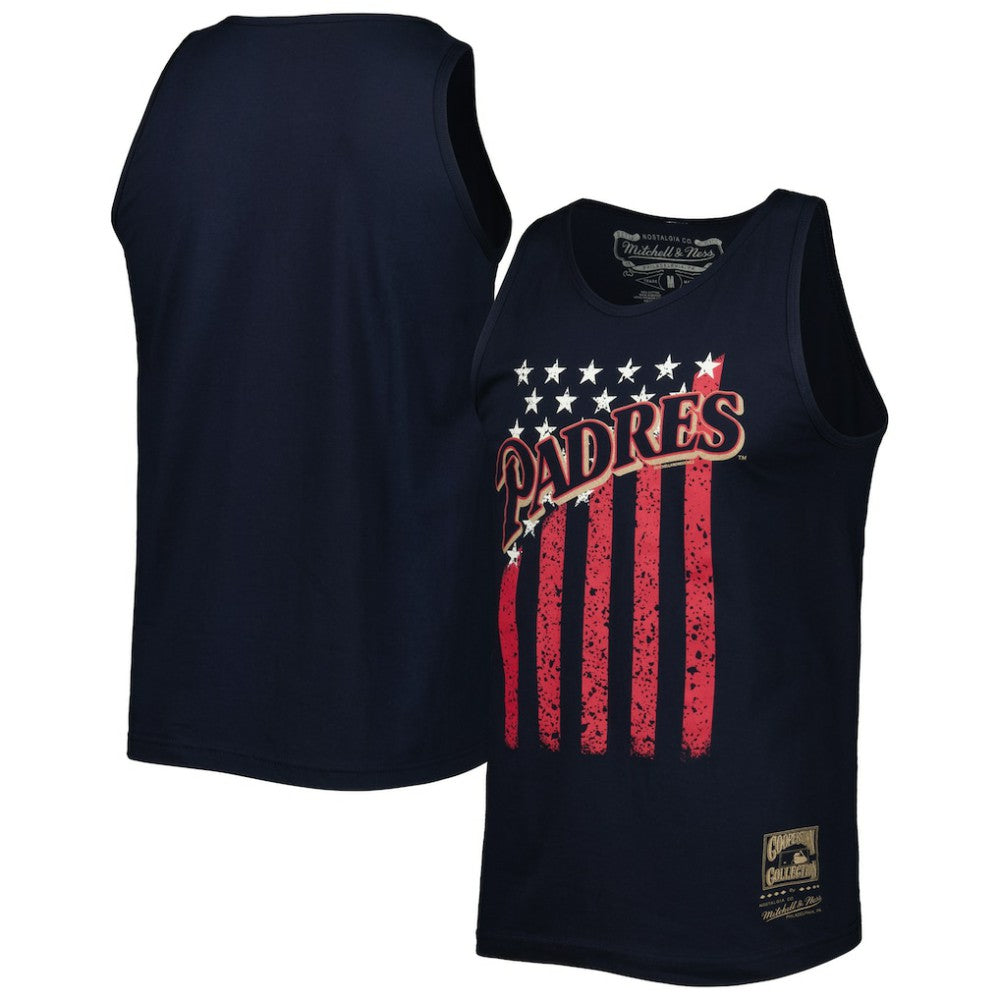San Diego Padres Mitchell & Ness Cooperstown Collection Stars and Stripes Tank Top - MLB