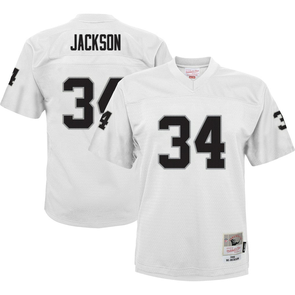 Bo Jackson Las Vegas Raiders Youth 1988 Retired Player Legacy Jersey White | Mitchell & Ness