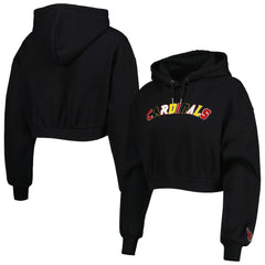 Arizona Cardinals The Wild Collective Women's Cropped Pullover Hoodie Black | NFL