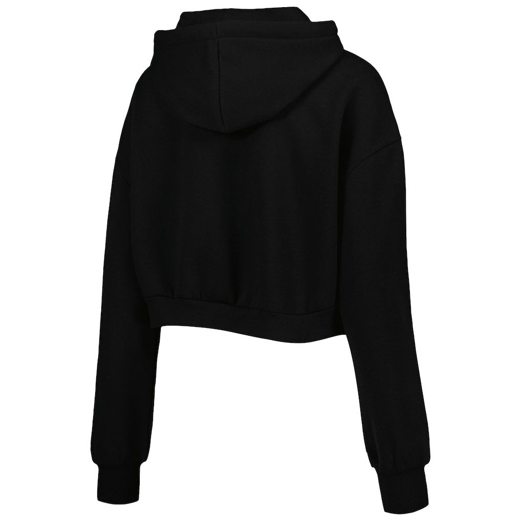 Cleveland Browns The Wild Collective Women's Cropped Pullover Hoodie Black | NFL