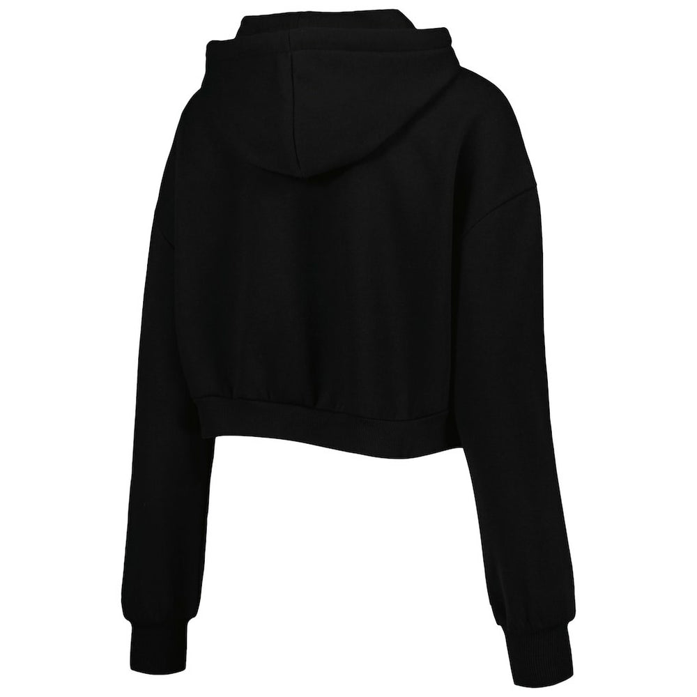 Cleveland Browns The Wild Collective Women's Cropped Pullover Hoodie Black | NFL