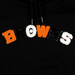 Cleveland Browns The Wild Collective Women's Cropped Pullover Hoodie Black | NFL