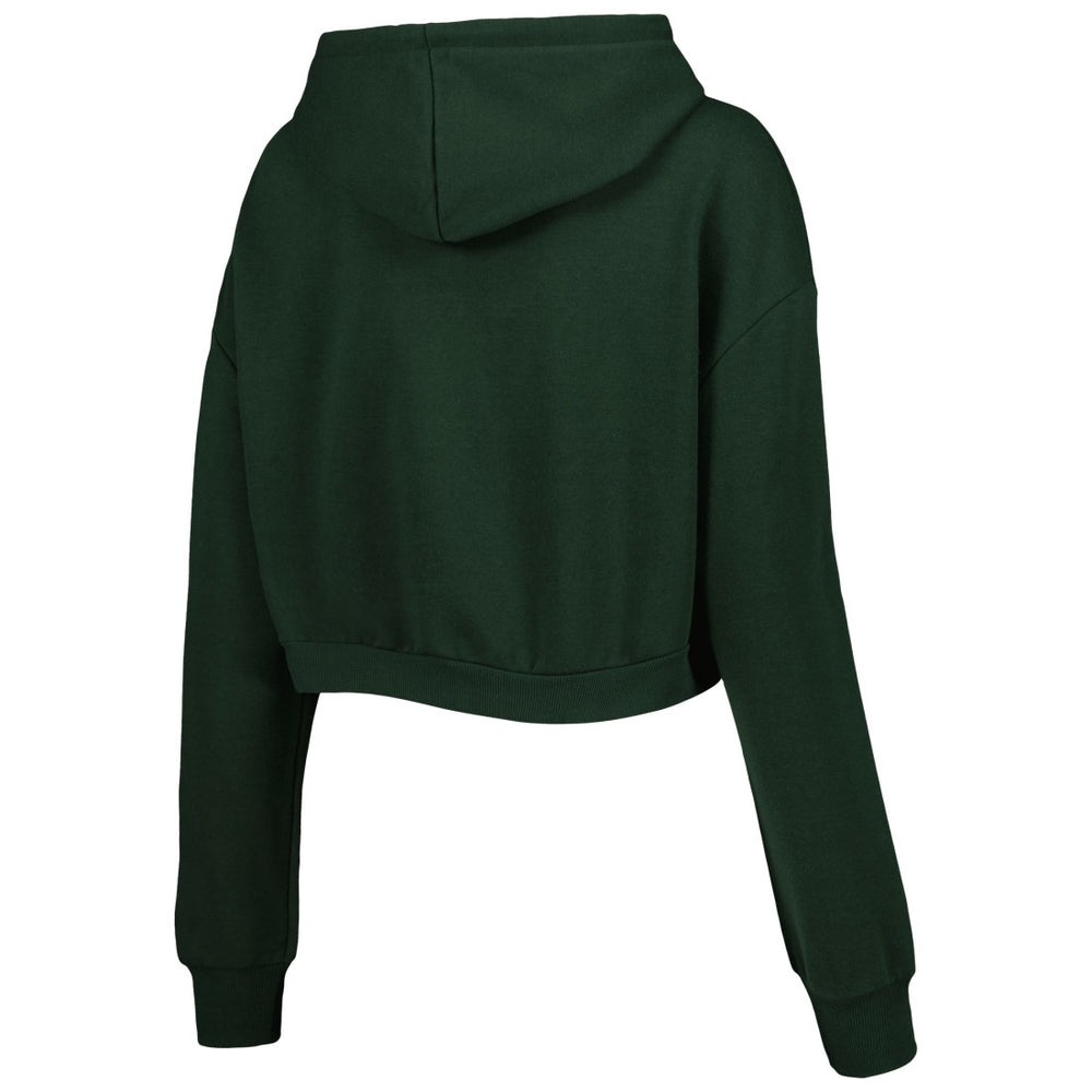 Green Bay Packers The Wild Collective Women's Cropped Pullover Hoodie Green | NFL