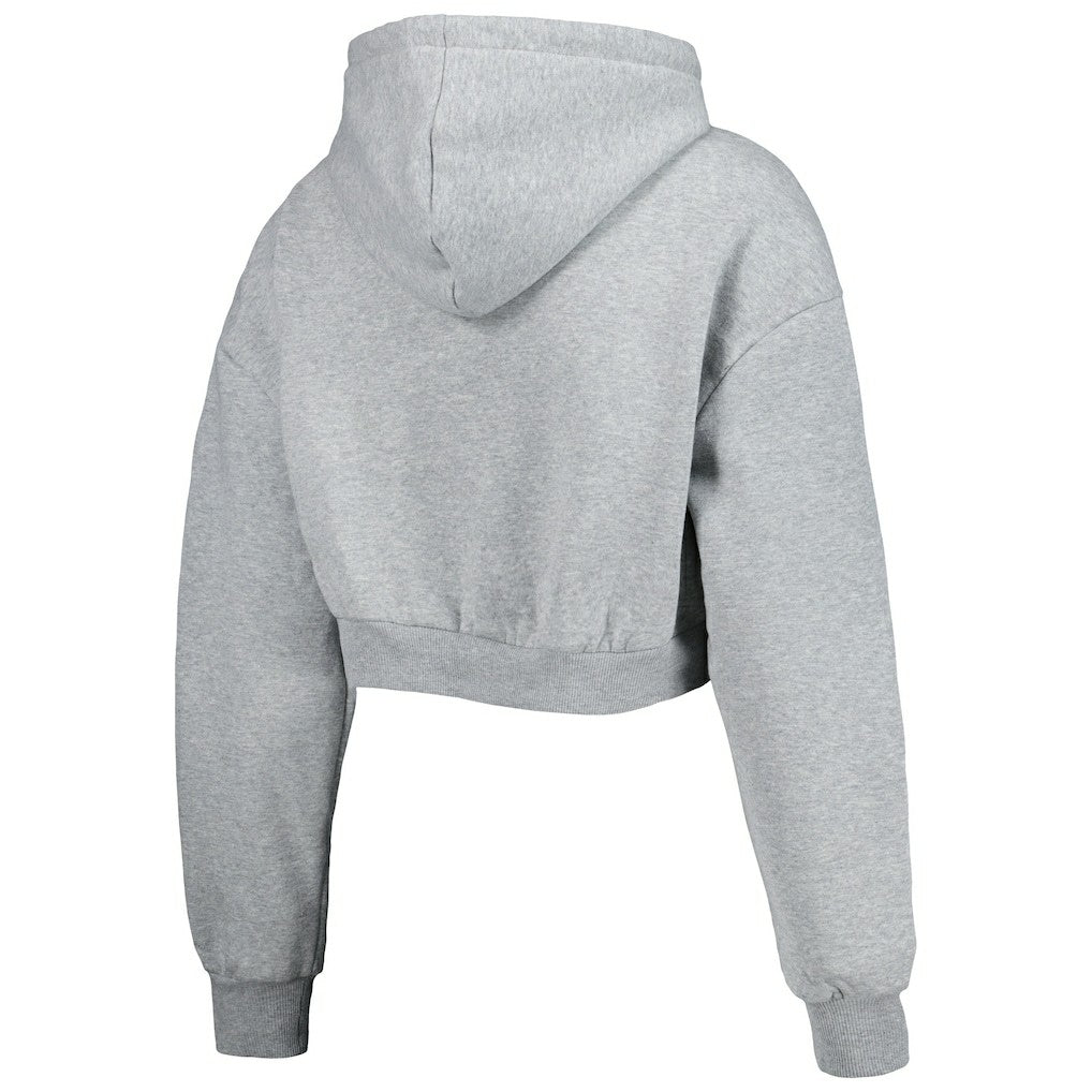 Los Angeles Chargers The Wild Collective Women's Cropped Pullover Hoodie Gray | NFL