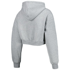 Los Angeles Chargers The Wild Collective Women's Cropped Pullover Hoodie Gray | NFL