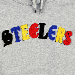 Pittsburgh Steelers The Wild Collective Women's Cropped Pullover Hoodie Gray | NFL
