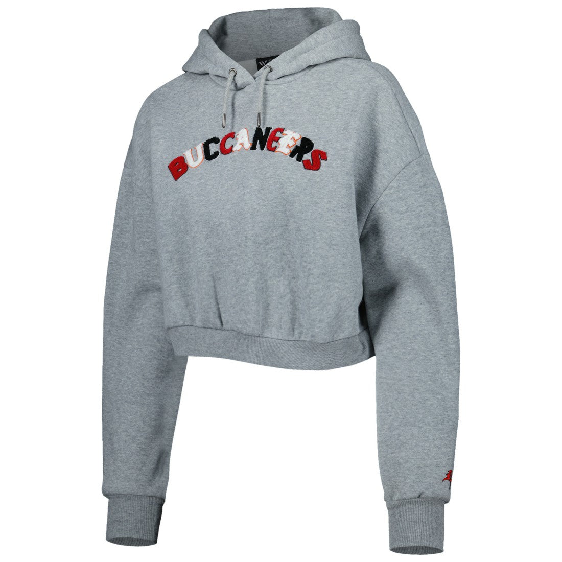 Tampa Bay Buccaneers The Wild Collective Women's Cropped Pullover Hoodie Gray | NFL