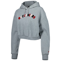 Tampa Bay Buccaneers The Wild Collective Women's Cropped Pullover Hoodie Gray | NFL