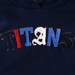 Tennessee Titans The Wild Collective Women's Cropped Pullover Hoodie Navy | NFL