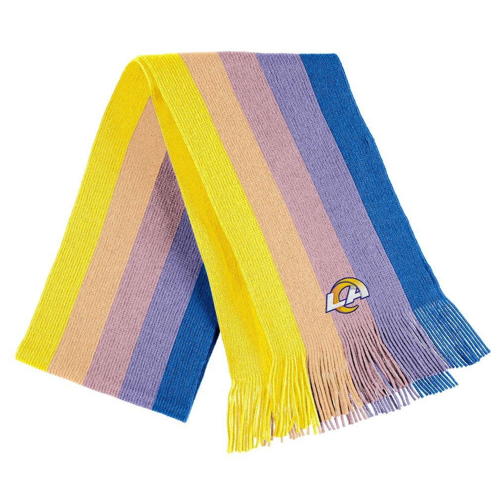 Los Angeles Rams WEAR by Erin Andrews Women's Ombre Pom Knit Hat and Scarf Set Gold | NFL
