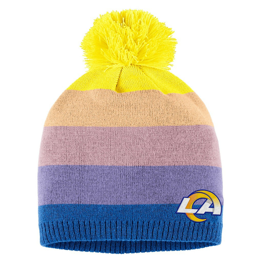 Los Angeles Rams WEAR by Erin Andrews Women's Ombre Pom Knit Hat and Scarf Set Gold | NFL