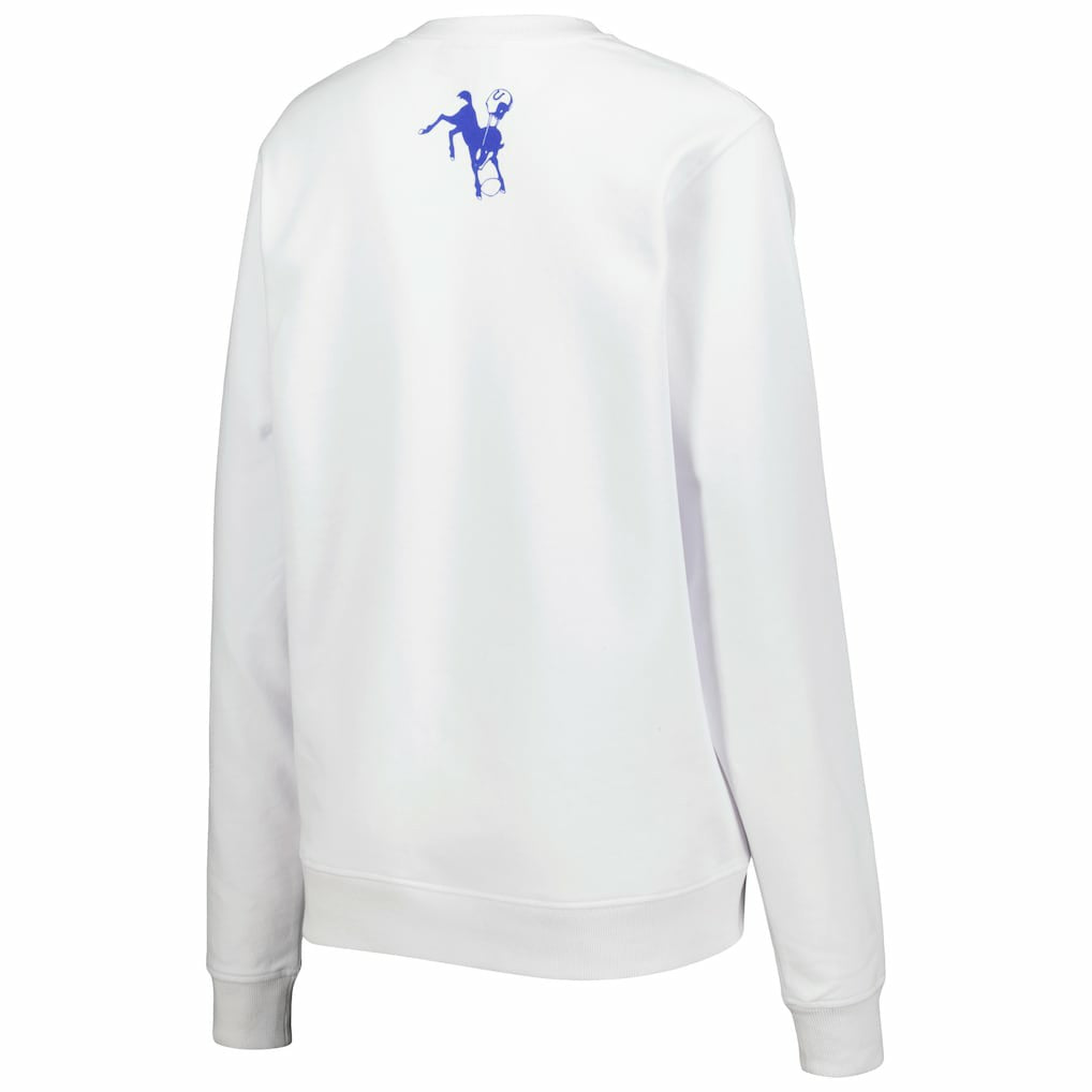 Indianapolis Colts The Wild Collective Women's Cheer V-Neck Fleece Pullover Sweatshirt White | NFL
