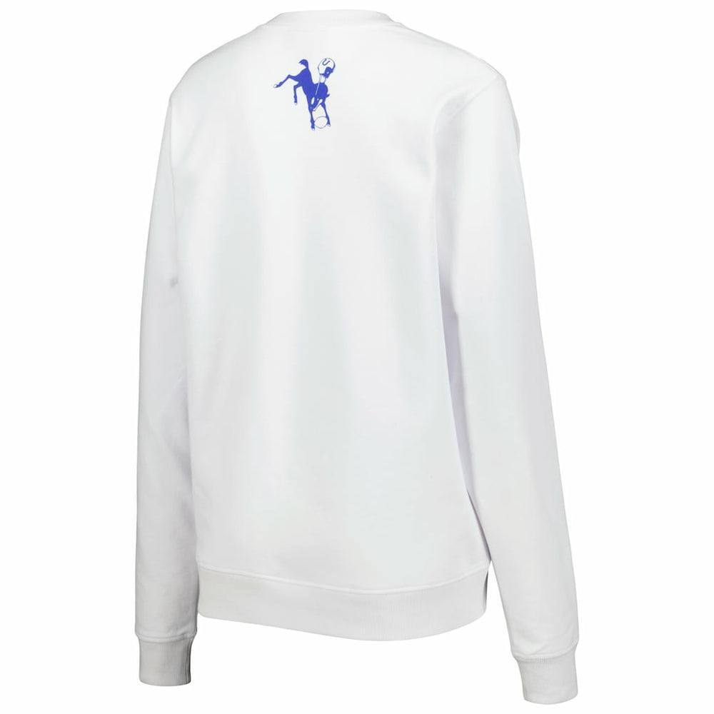 Indianapolis Colts The Wild Collective Women's Cheer V-Neck Fleece Pullover Sweatshirt White | NFL
