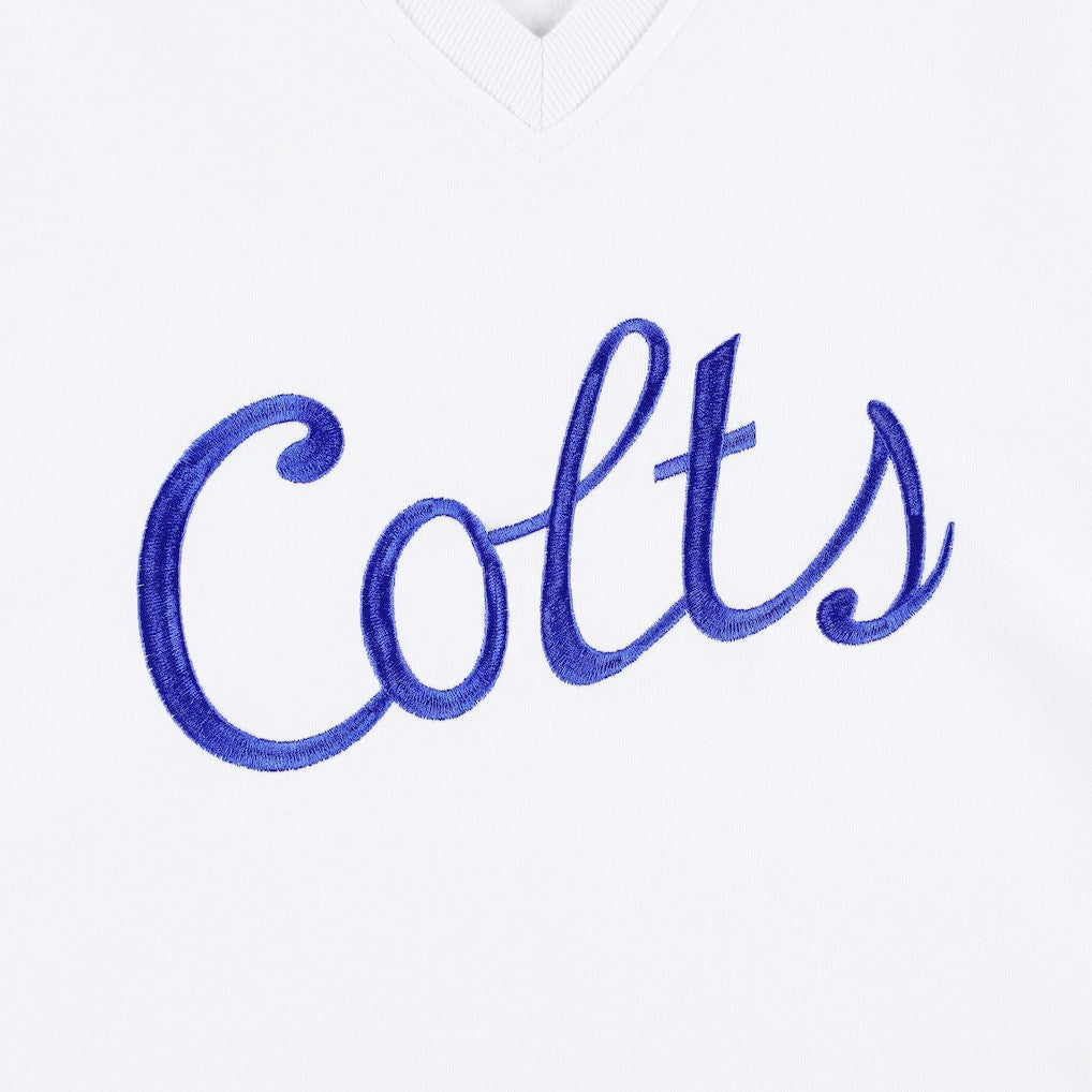 Indianapolis Colts The Wild Collective Women's Cheer V-Neck Fleece Pullover Sweatshirt White | NFL