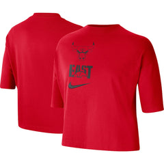 Chicago Bulls Women's Essential Boxy T-Shirt Red - NBA