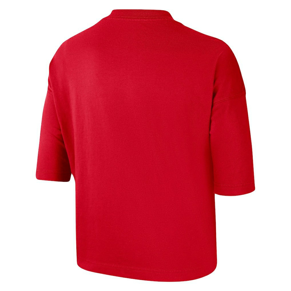 Chicago Bulls Women's Essential Boxy T-Shirt Red - NBA