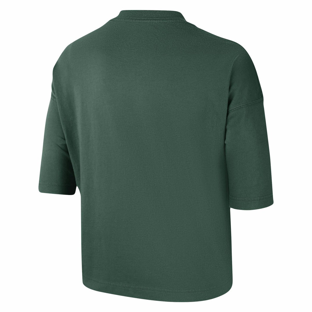 Milwaukee Bucks Women's Essential Boxy T-Shirt Hunter Green - NBA