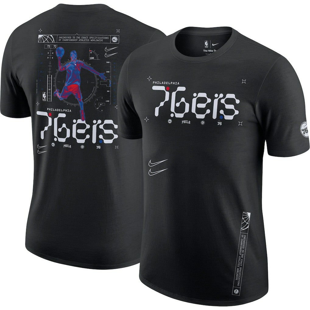 Philadelphia 76ers Courtside Air Traffic Control Max90 T-Shirt Black - NBA