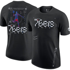 Philadelphia 76ers Courtside Air Traffic Control Max90 T-Shirt Black - NBA