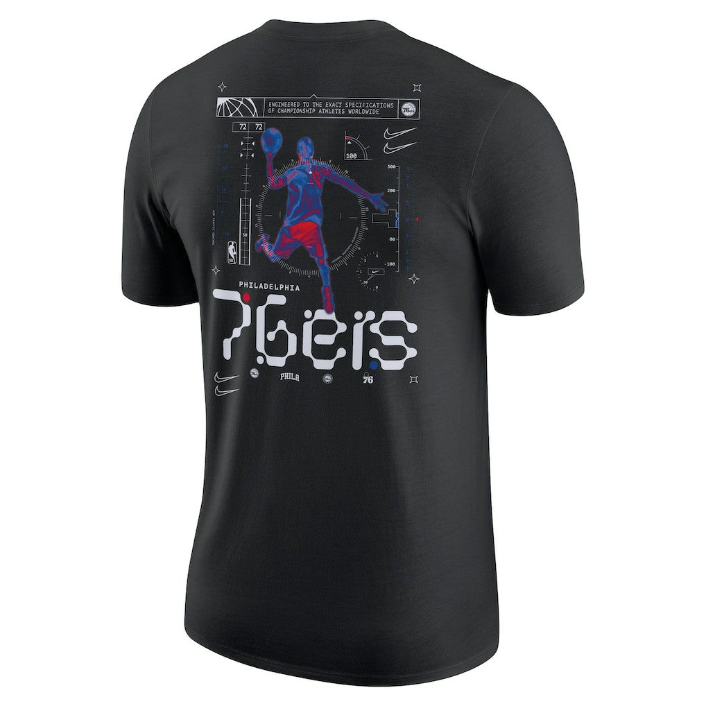 Philadelphia 76ers Courtside Air Traffic Control Max90 T-Shirt Black - NBA