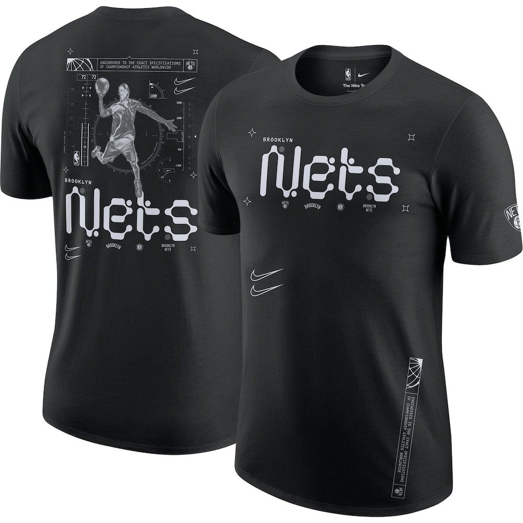 Brooklyn Nets Courtside Air Traffic Control Max90 T-Shirt Black - NBA