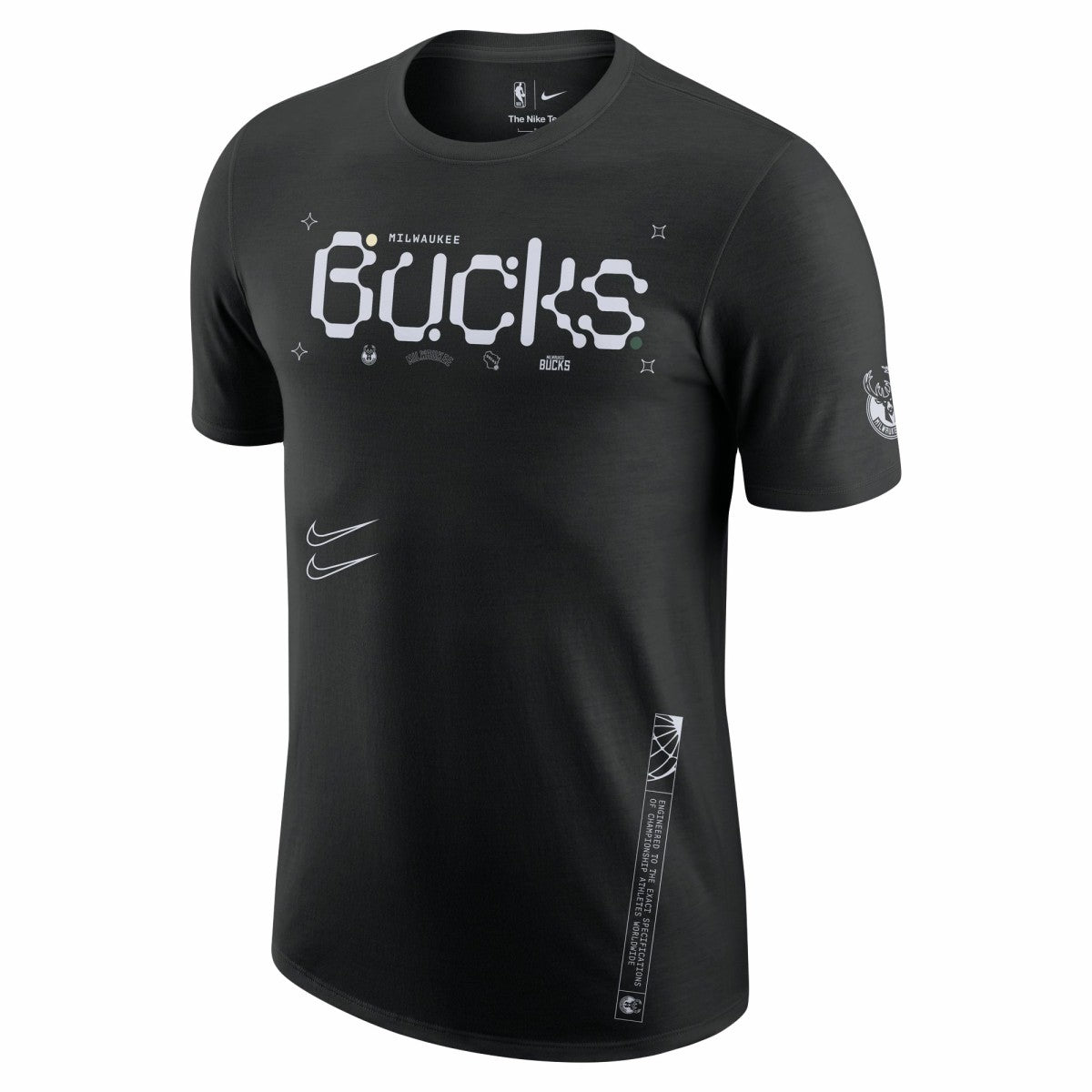 Milwaukee Bucks Courtside Air Traffic Control Max90 T-Shirt Black - NBA