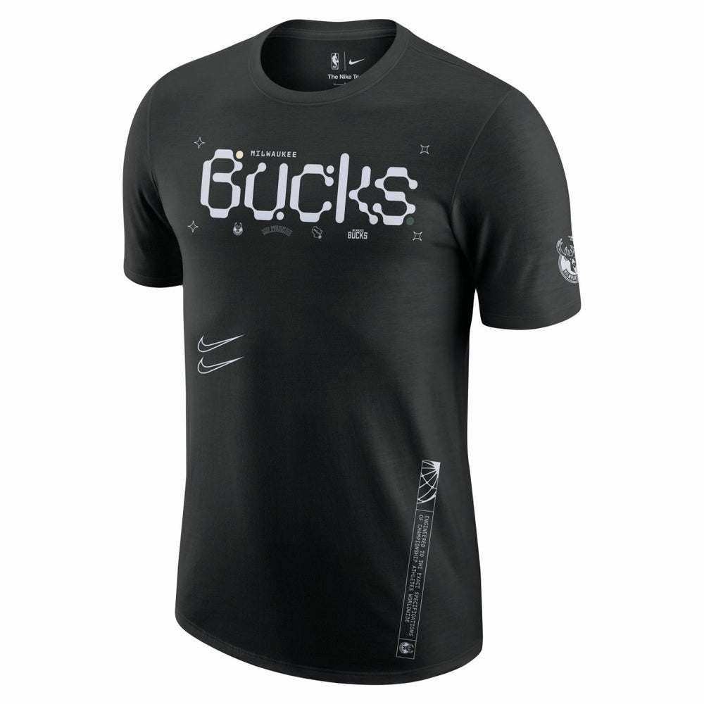 Milwaukee Bucks Courtside Air Traffic Control Max90 T-Shirt Black - NBA
