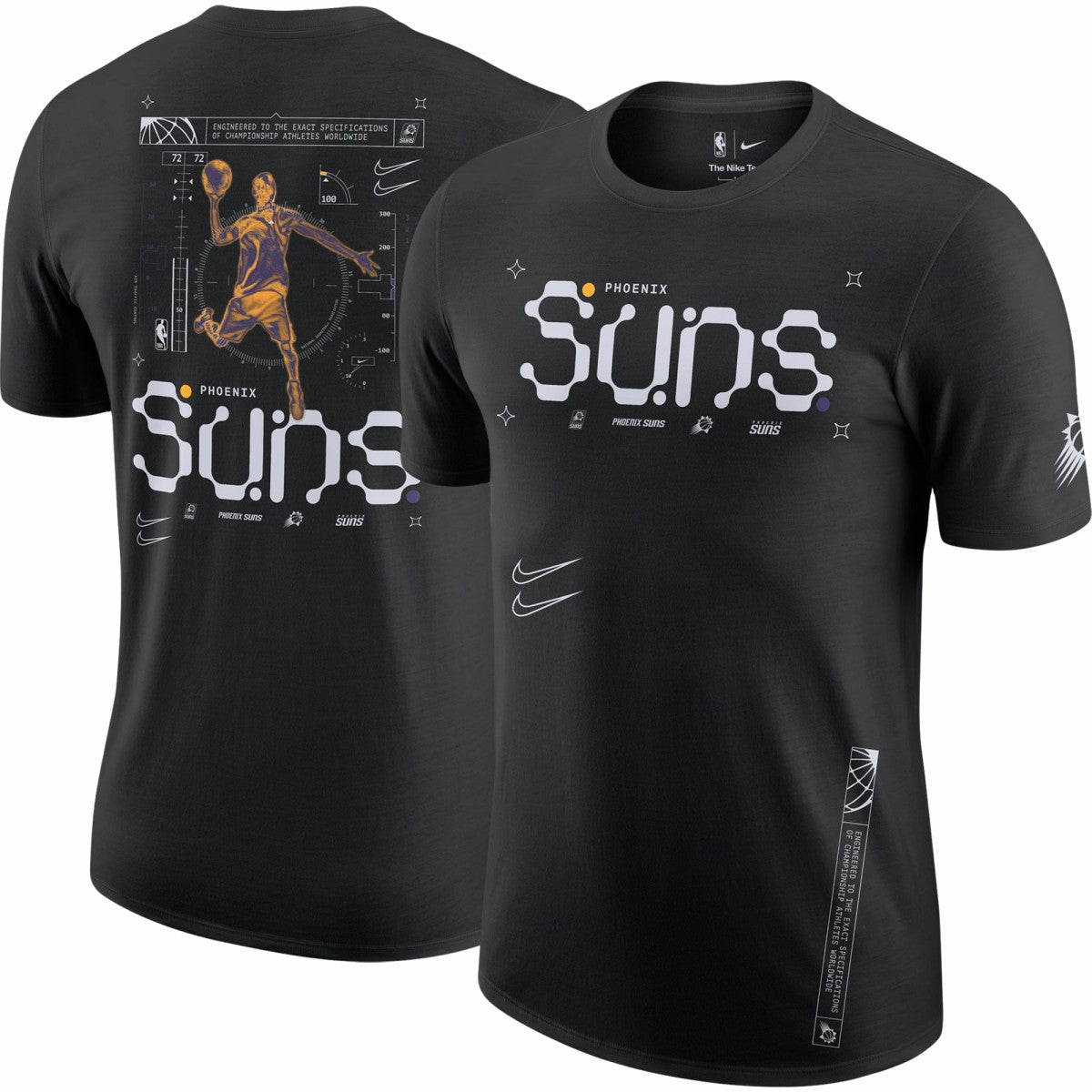 Phoenix Suns Courtside Air Traffic Control Max90 T-Shirt Black - NBA