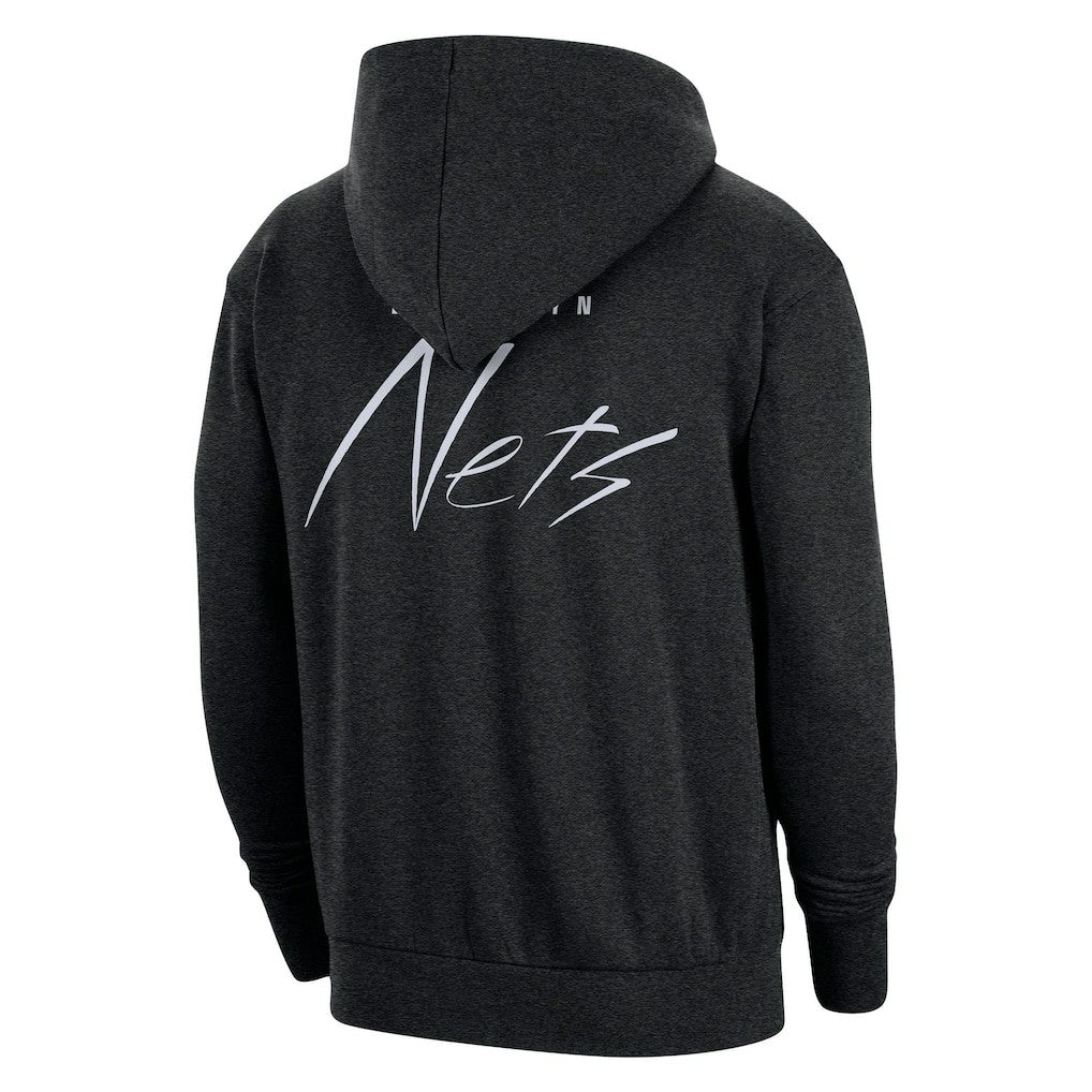 Brooklyn Nets Courtside Versus Flight Pullover Hoodie Heather Black - NBA