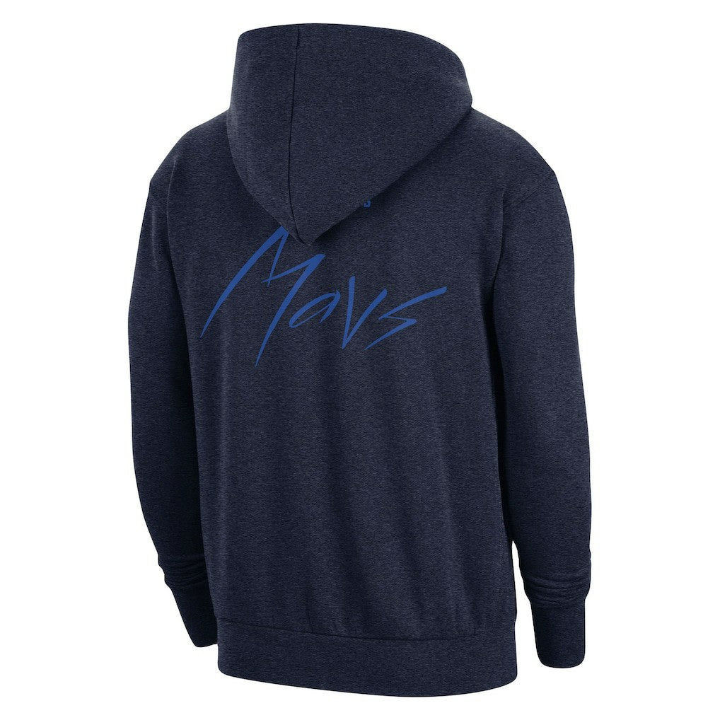 Dallas Mavericks Courtside Versus Flight Pullover Hoodie Heather Navy - NBA