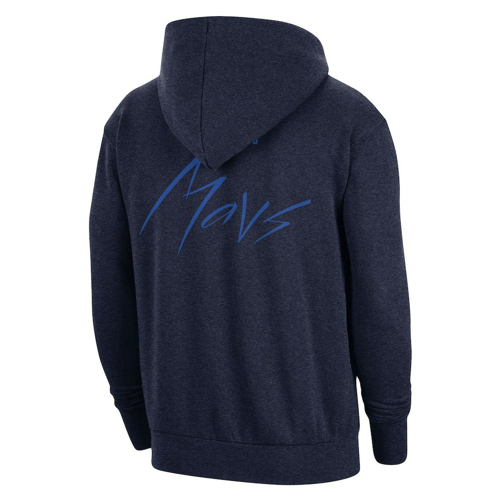 Dallas Mavericks Courtside Versus Flight Pullover Hoodie Heather Navy - NBA