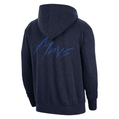 Dallas Mavericks Courtside Versus Flight Pullover Hoodie Heather Navy - NBA
