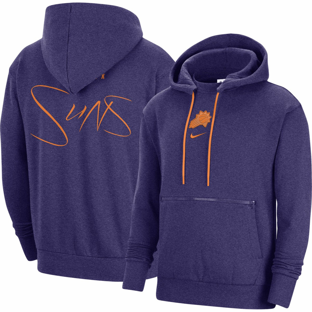 Phoenix Suns Courtside Versus Flight Pullover Hoodie Heather Purple - NBA