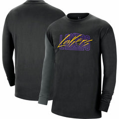 Los Angeles Lakers Courtside Versus Flight MAX90 Long Sleeve T-Shirt Black - NBA