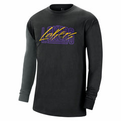Los Angeles Lakers Courtside Versus Flight MAX90 Long Sleeve T-Shirt Black - NBA
