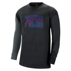 Philadelphia 76ers Courtside Versus Flight MAX90 Long Sleeve T-Shirt Black - NBA