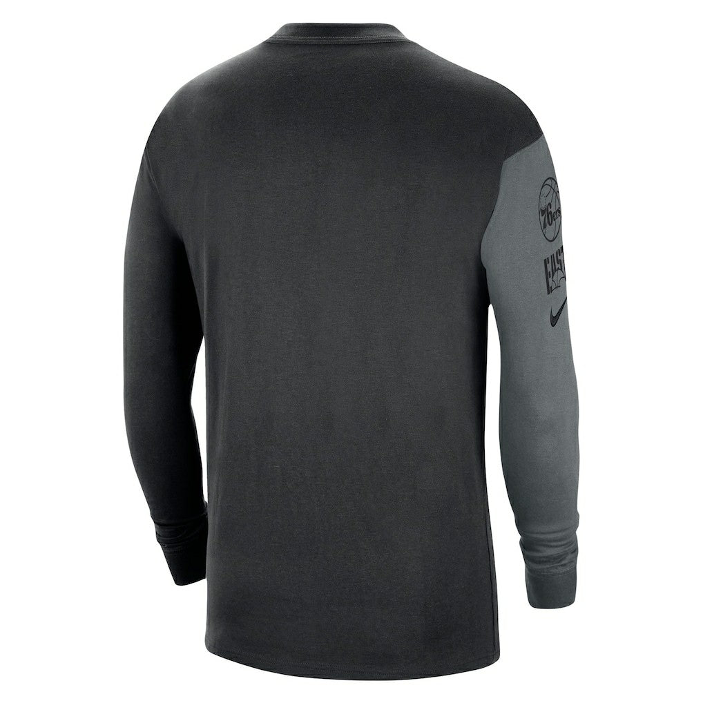 Philadelphia 76ers Courtside Versus Flight MAX90 Long Sleeve T-Shirt Black - NBA