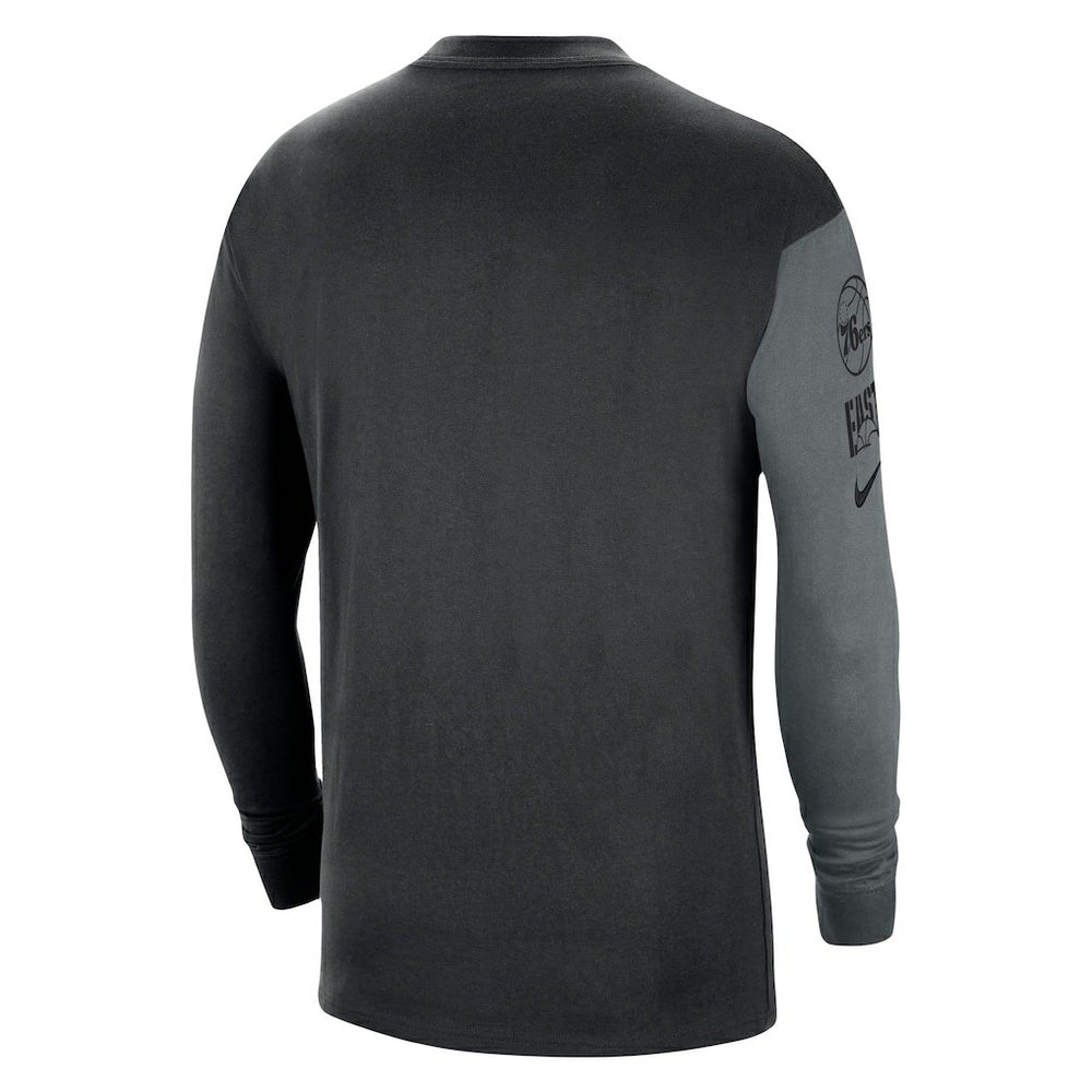 Philadelphia 76ers Courtside Versus Flight MAX90 Long Sleeve T-Shirt Black - NBA