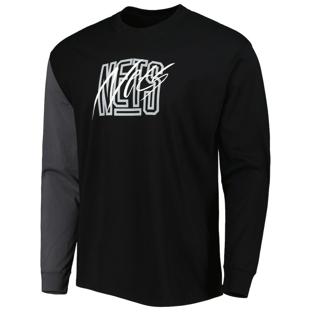 Brooklyn Nets Courtside Versus Flight MAX90 Long Sleeve T-Shirt Black - NBA